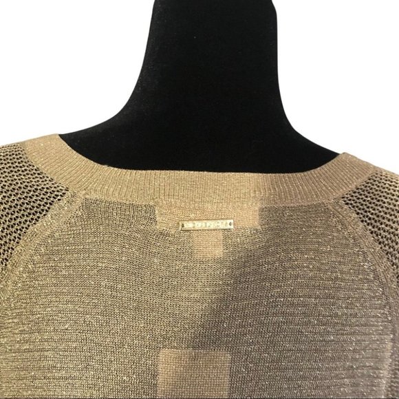 Michael Michael Kors Sparkle Knit Mesh Sleeve Top - Picture 10 of 10